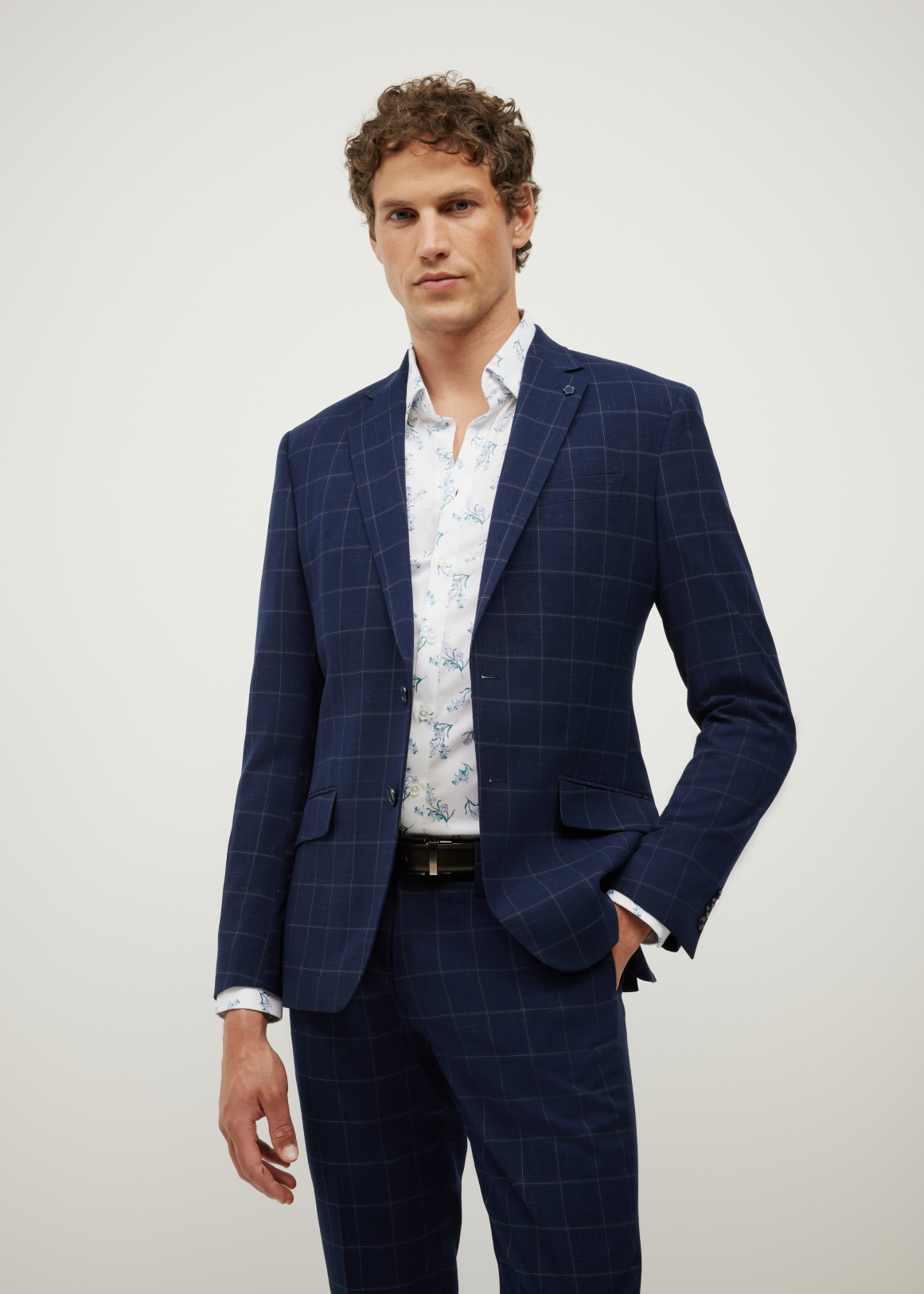 Sebastian Windowpane Check Tailored Jacket