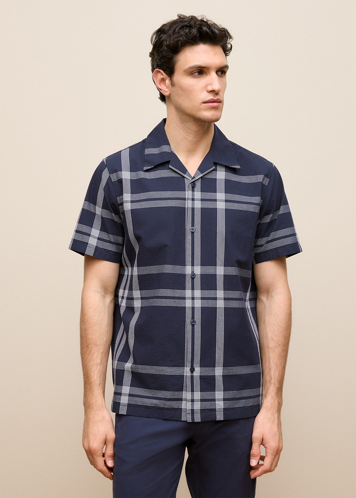 Seersucker Check Camp Shirt