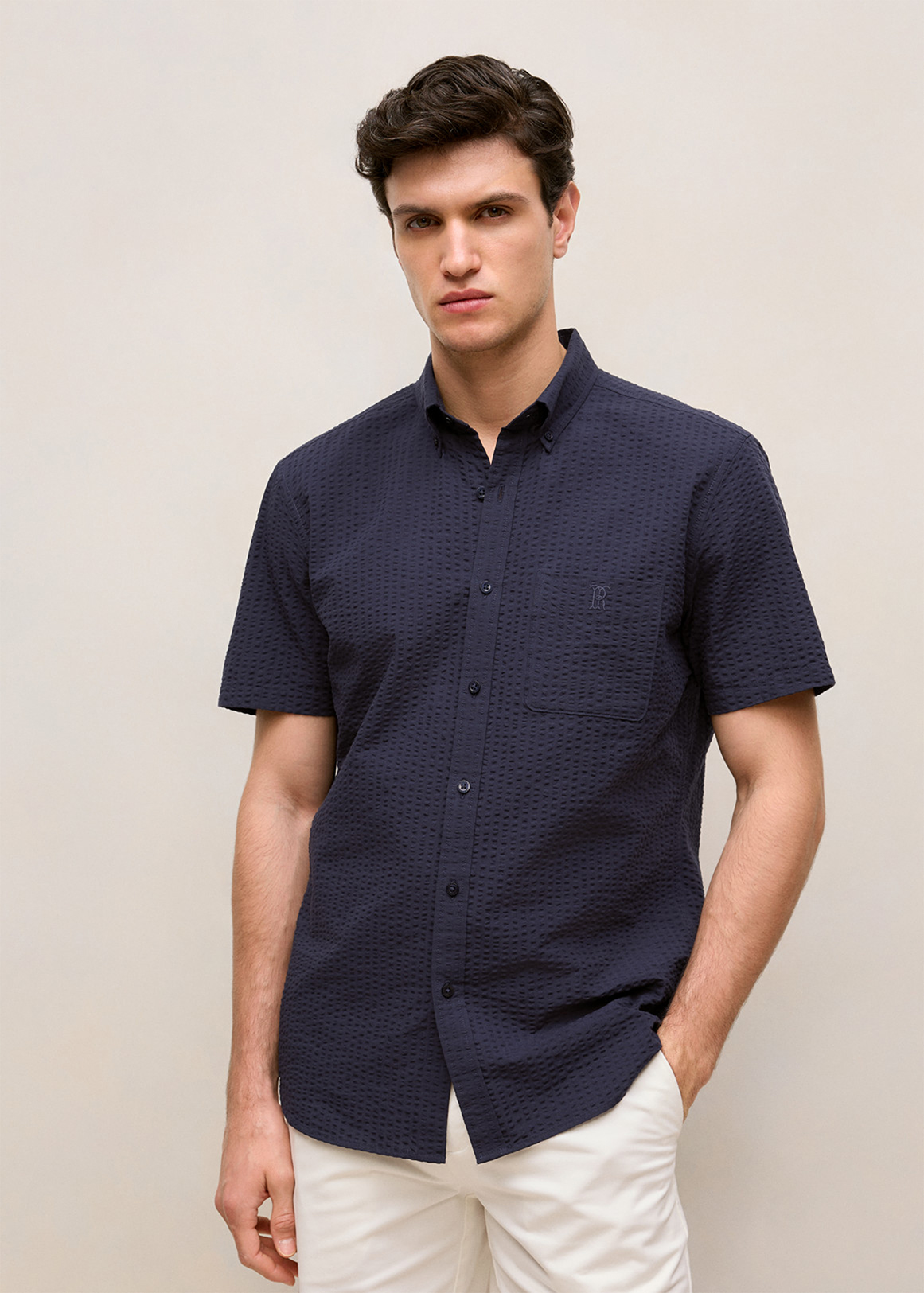 Seersucker Short Sleeve Shirt