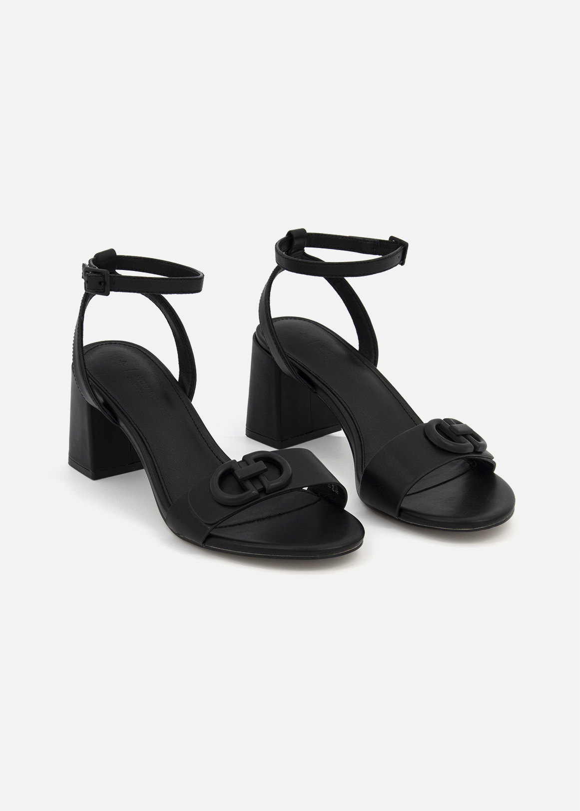 Self Trim Block Heel Sandals