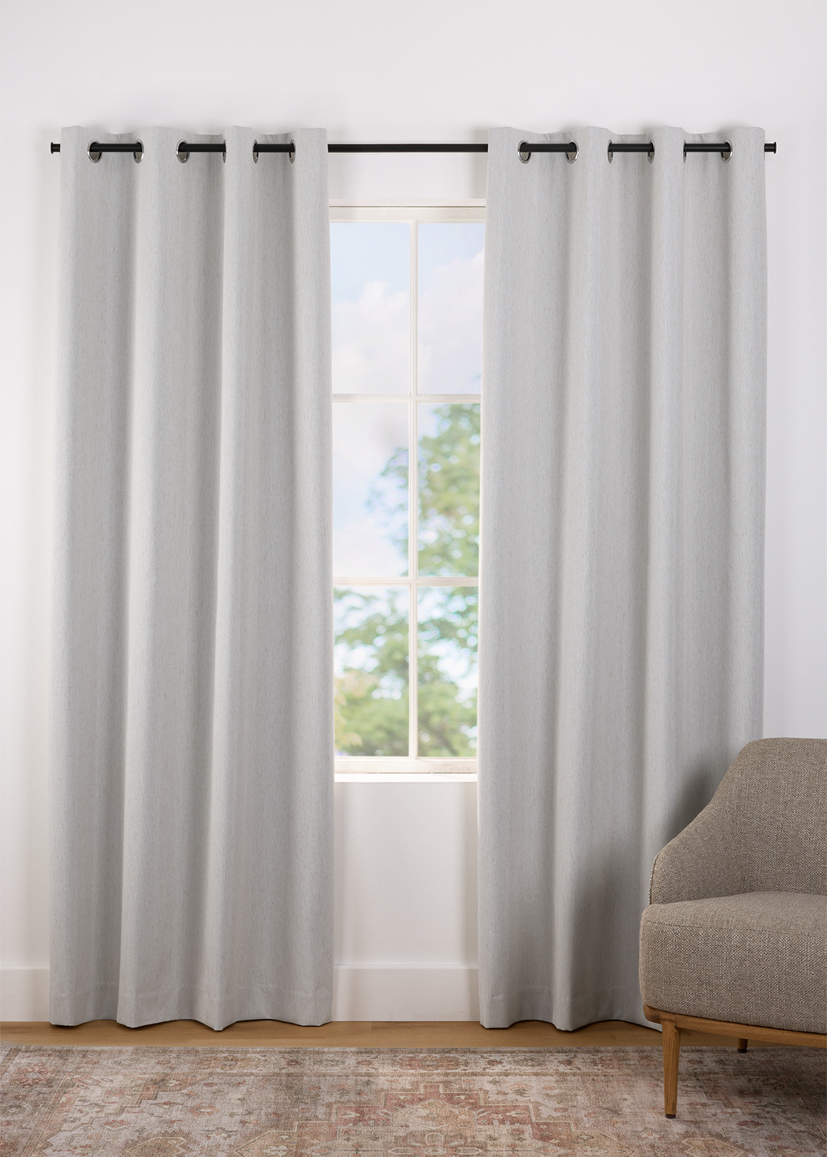 Seville Block Our Eyelet Curtain 135cm (W) x 223cm (L)
