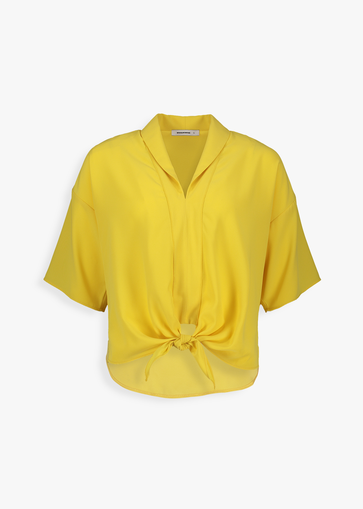 Shawl Collar Tie Front Blouse | Woolworths.co.za