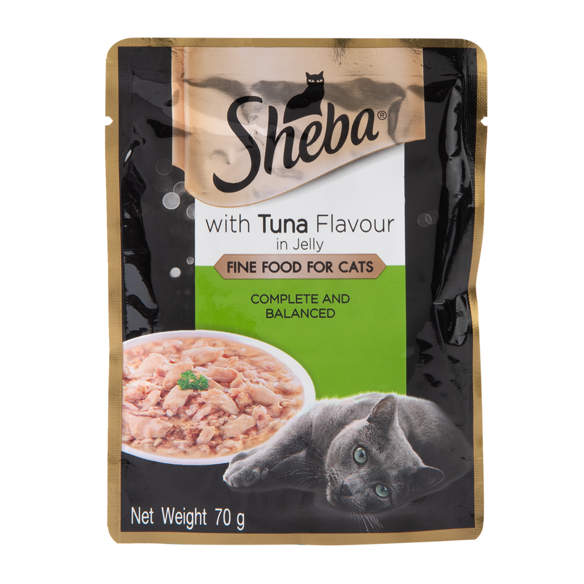 Sheba Complete And Balanced With Tuna Flavour In Jelly Cat Food 70 G Sheba Complete And Balanced With Tuna Flavour In Jelly Cat Food 70 G