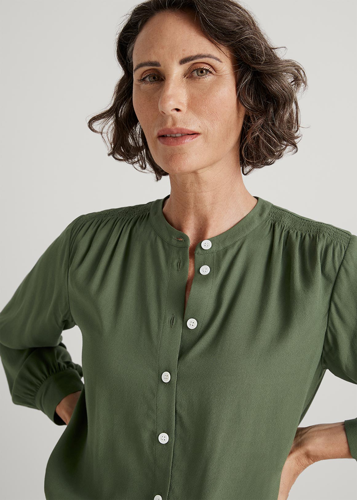Shirred Detail Blouse | Woolworths.co.za