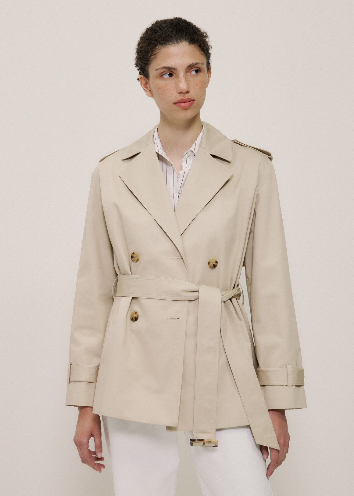 Short Belted Trench Coat