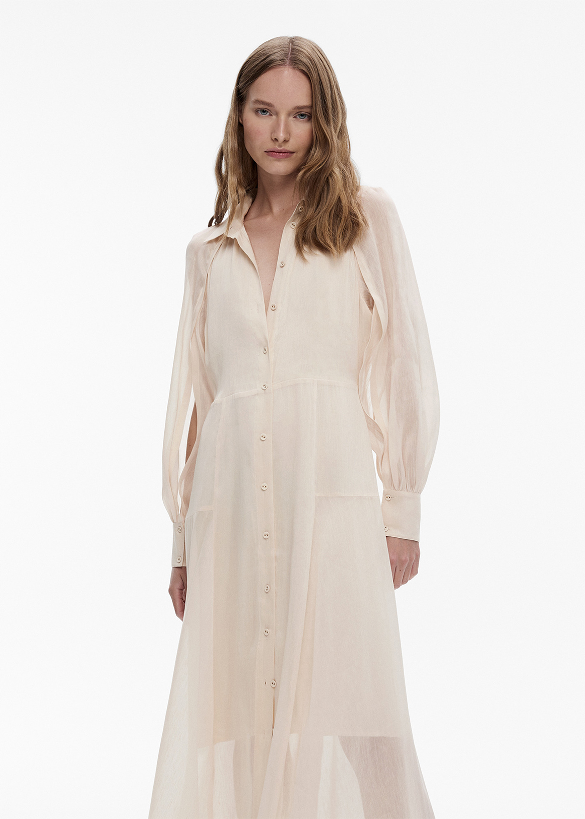 Silk Linen Split Sleeve Dress | Woolworths.co.za