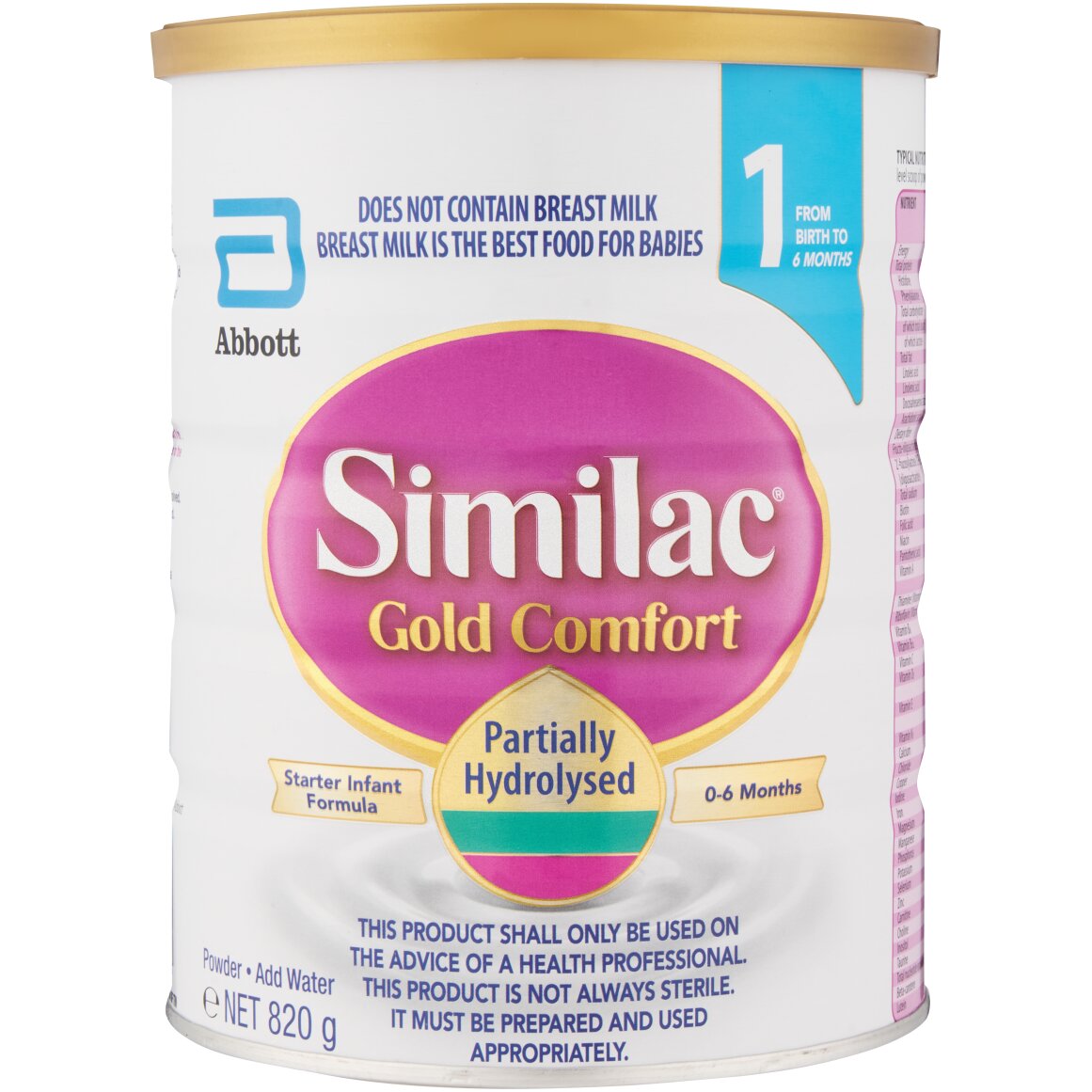 Similac Gold Comfort Stage 1 Starter Infant Formula 0 - 6 months 820 g ...