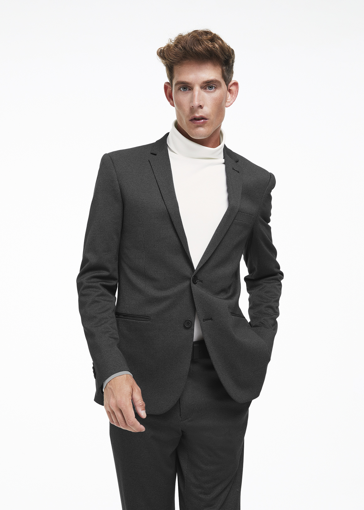 Skinny Fit Pebble Knit Suit Jacket | Woolworths.co.za