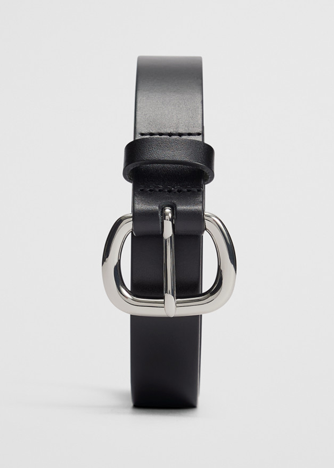 Skinny Solid Buckle Belt