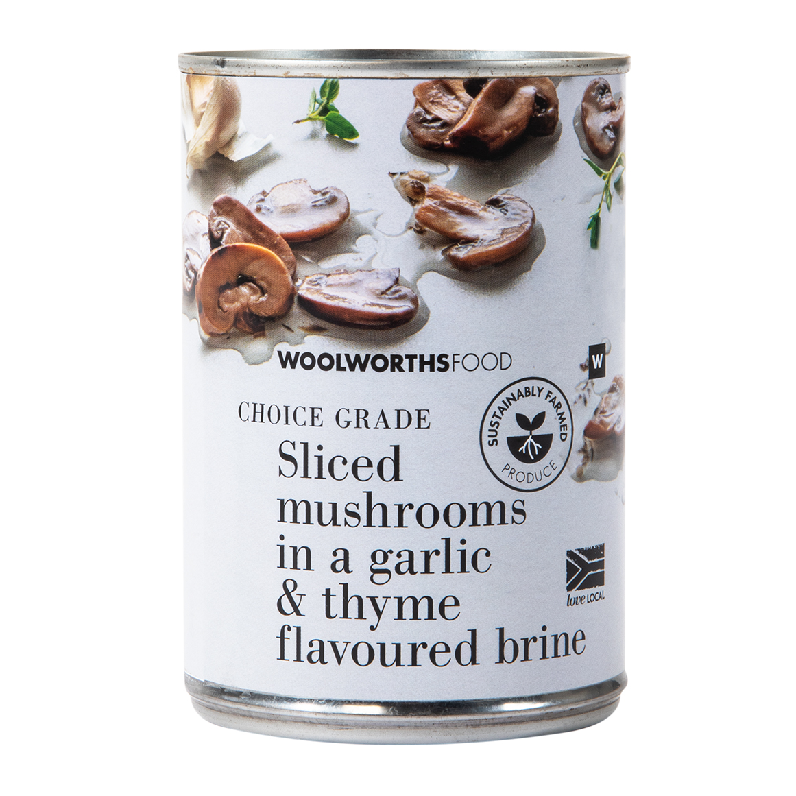 Sliced Mushrooms in Garlic and Thyme Flavoured Brine 400 g