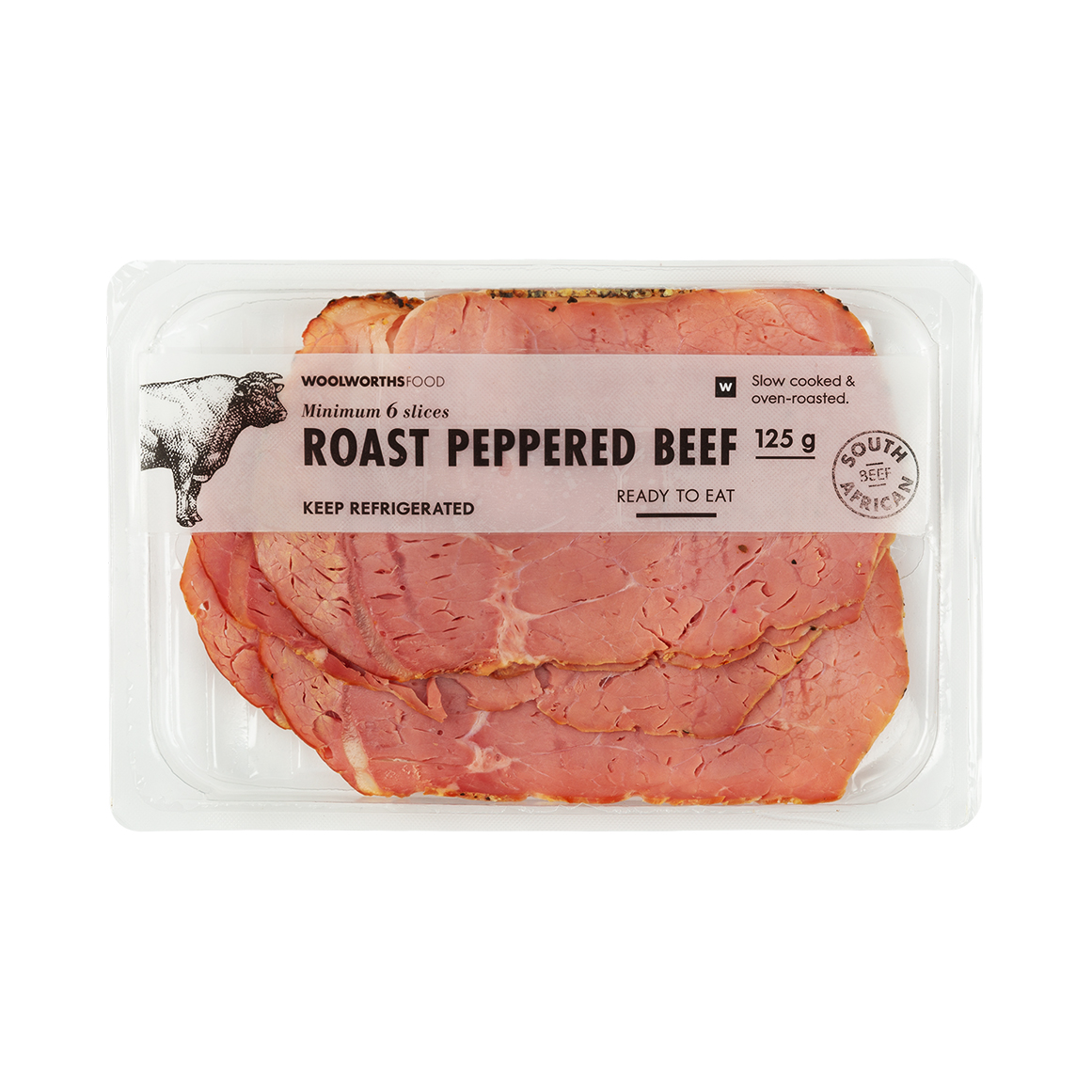 Sliced Roast Peppered Beef 125 g