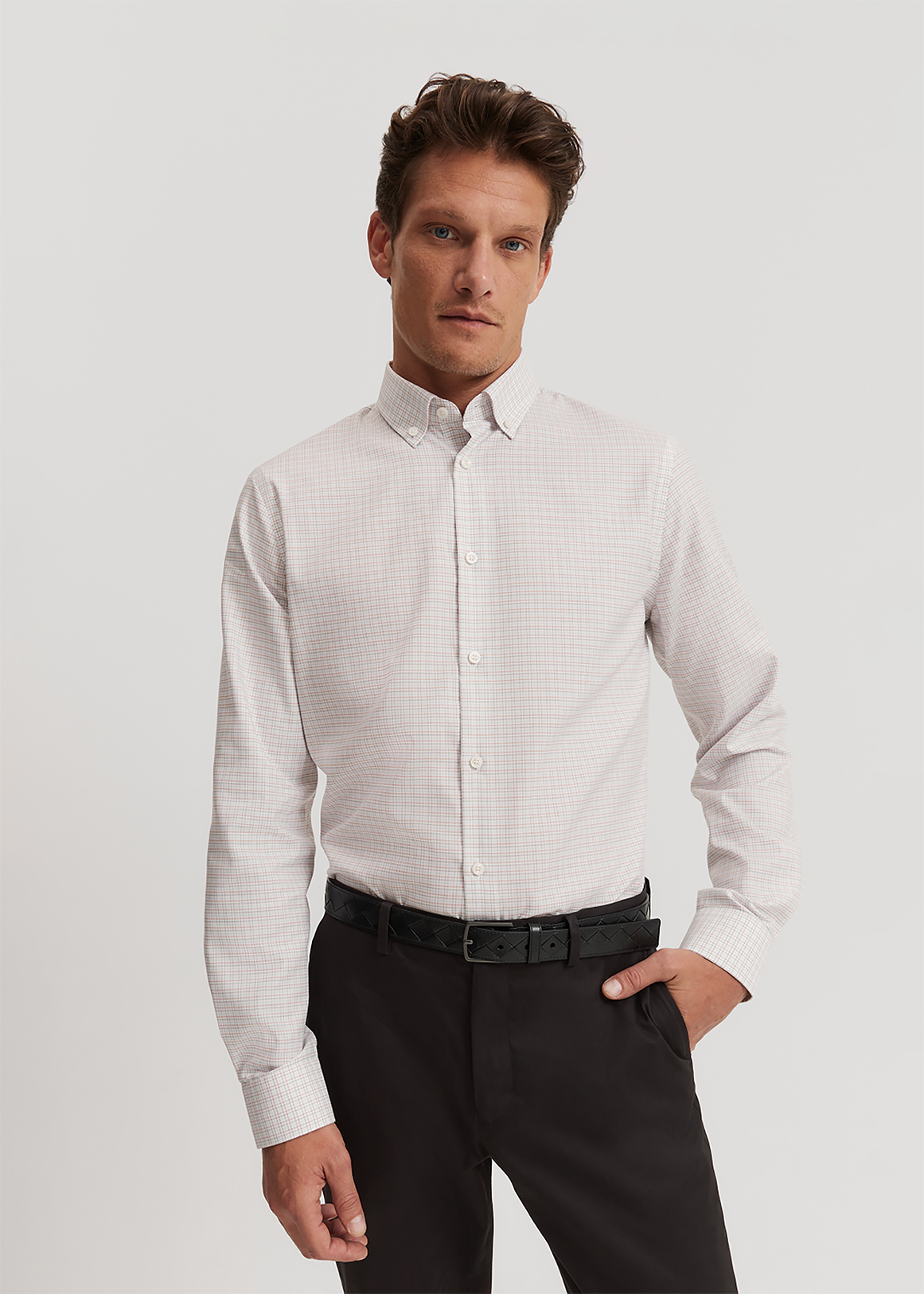 Slim Fit Check Travel Shirt | Woolworths.co.za