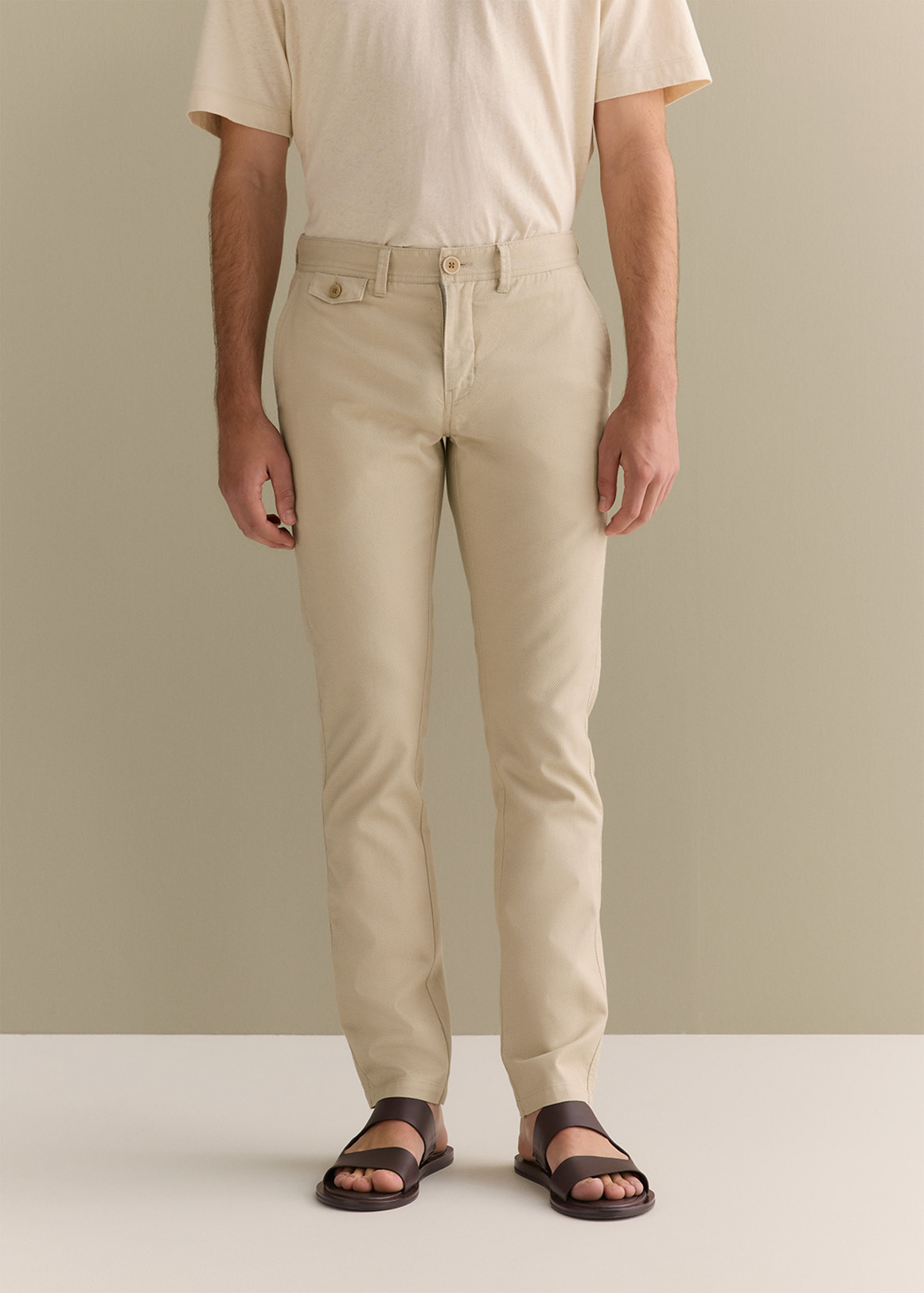 Slim Fit Cotton Dobby Twill Chino
