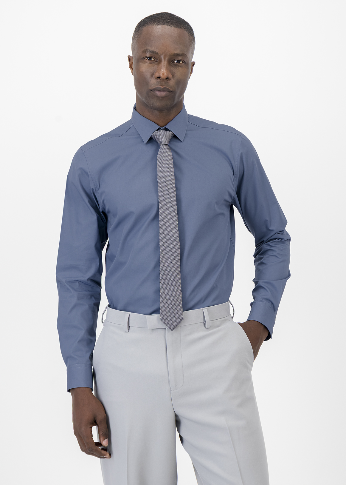 Slim Fit Easy Care Cotton Blend Colour Shirt