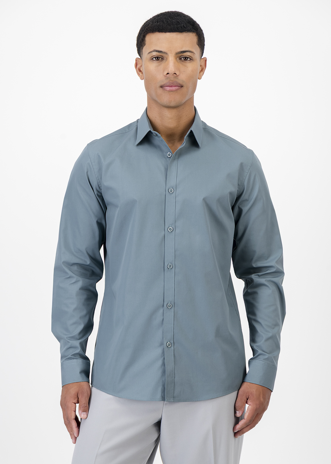 Slim Fit Easy Care Cotton Blend Shirt