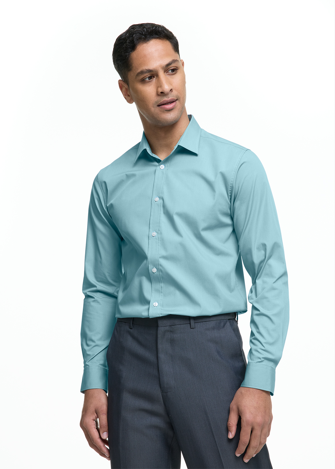 Slim Fit Easy Care Plain Shirt