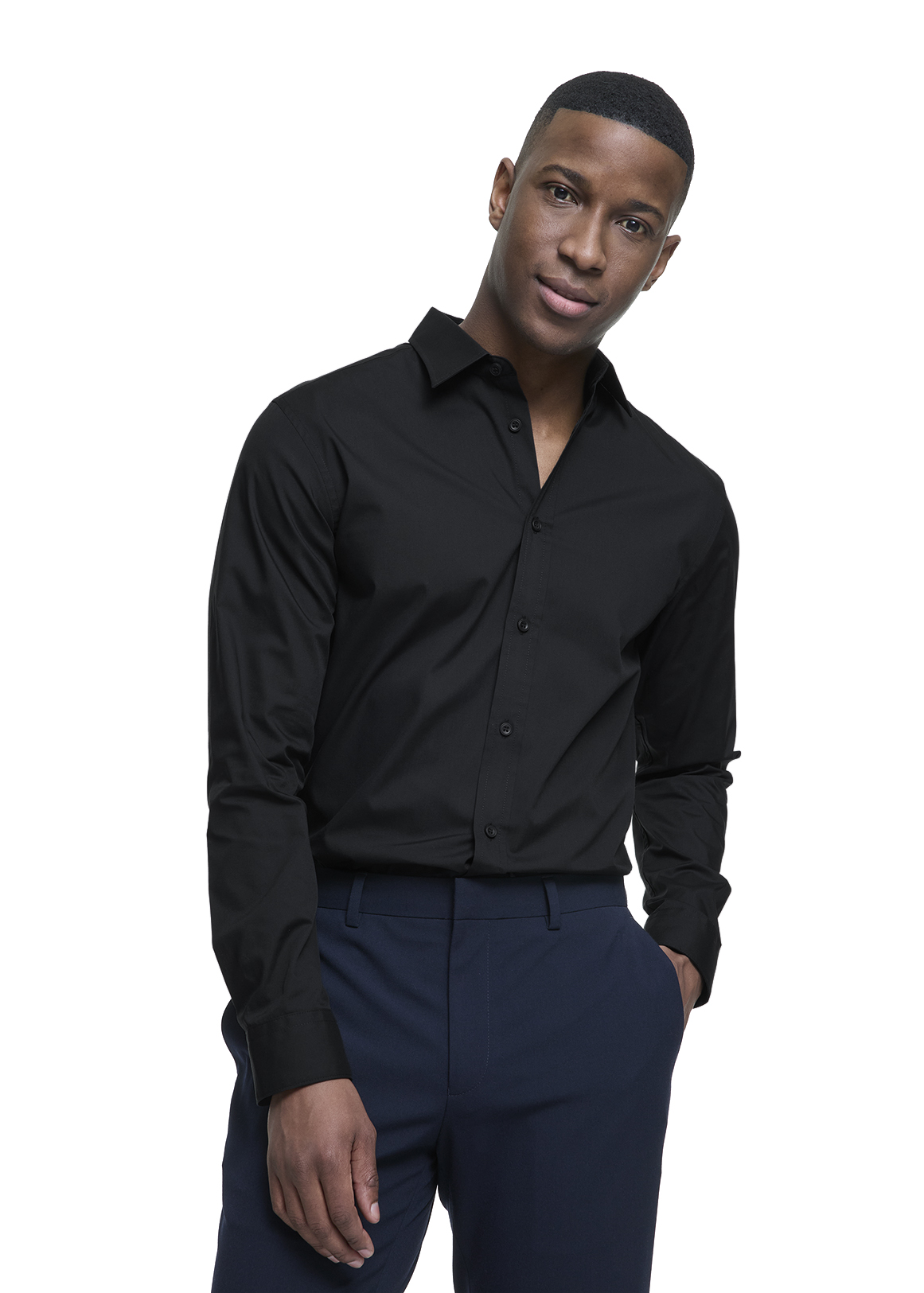 Slim Fit Easy Care Plain Shirt