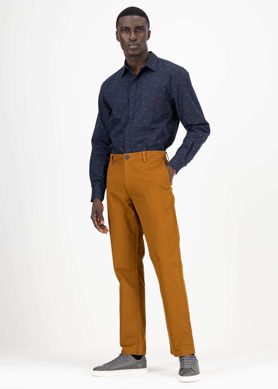 Slim Fit Flat Front Cotton Chino | Woolworths.co.za