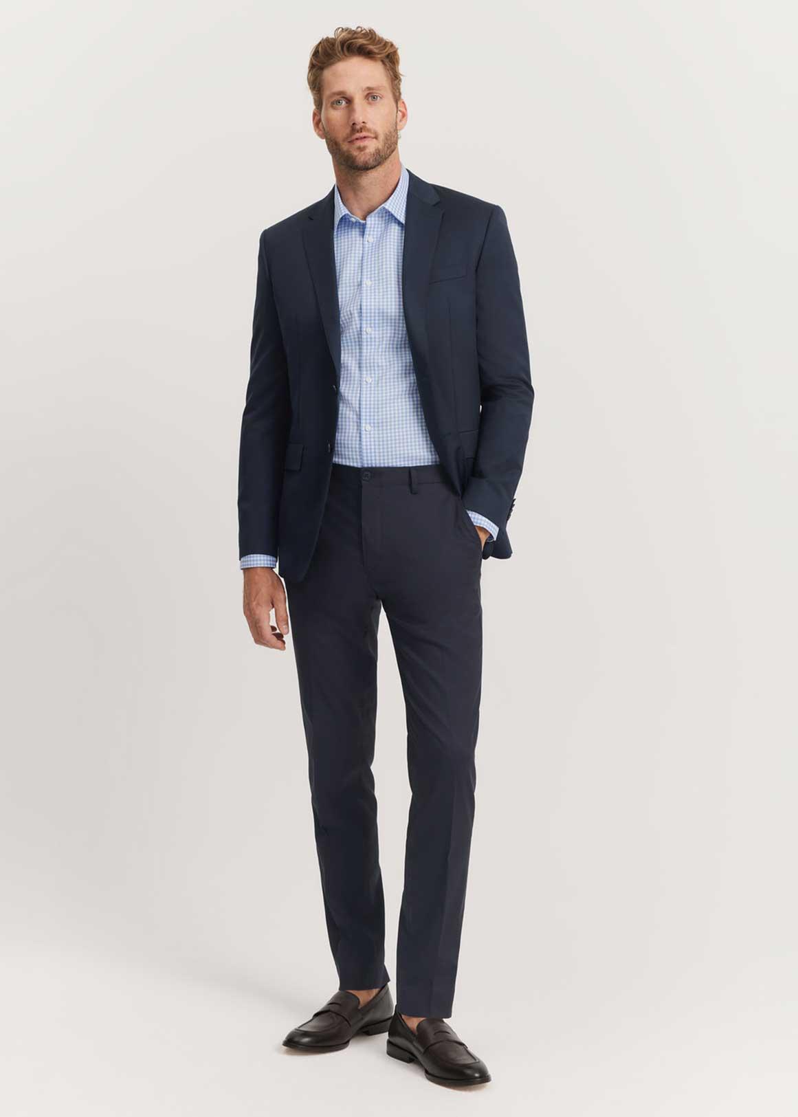 Slim Fit Gingham Travel Shirt