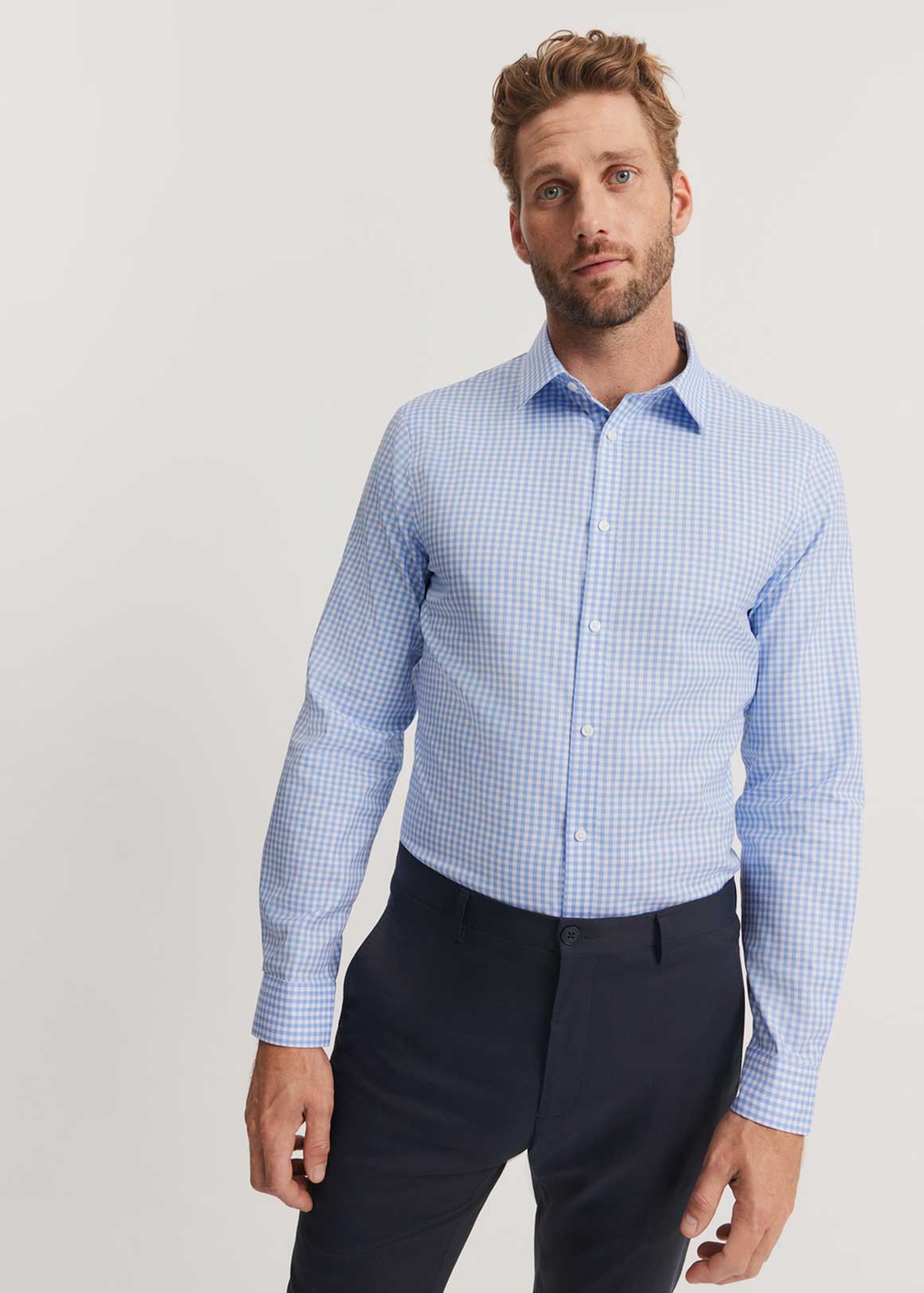 Slim Fit Gingham Travel Shirt | Woolworths.co.za