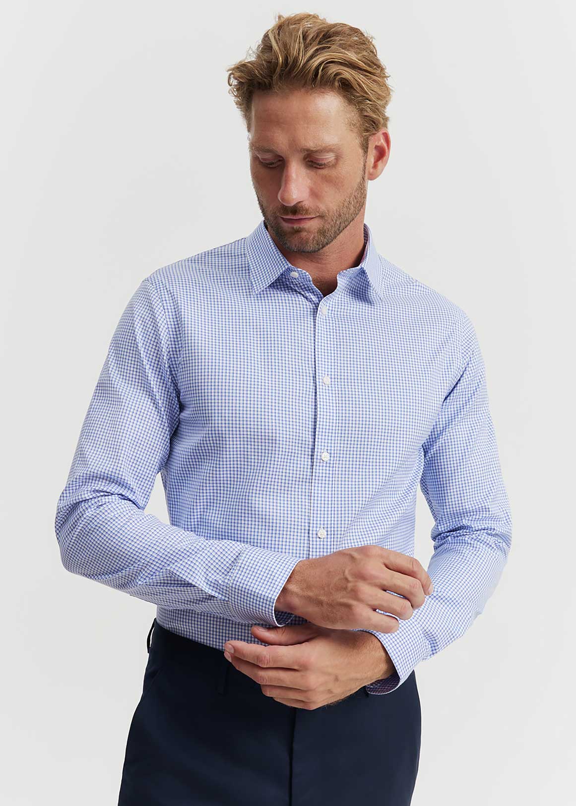 Slim Fit Mini Check Oxford Shirt | Woolworths.co.za