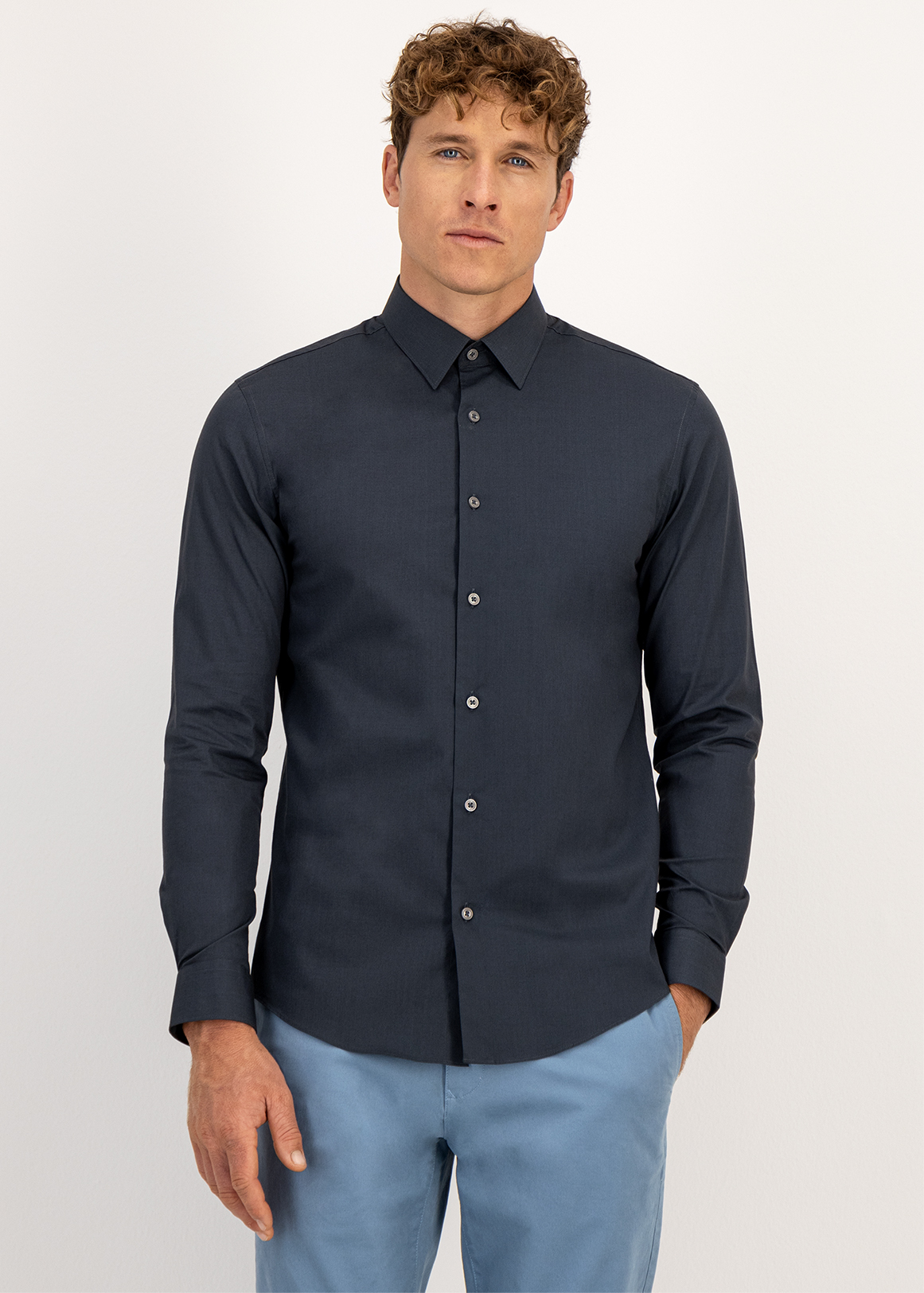 Slim Fit Stretch Cotton Shirt | Woolworths.co.za