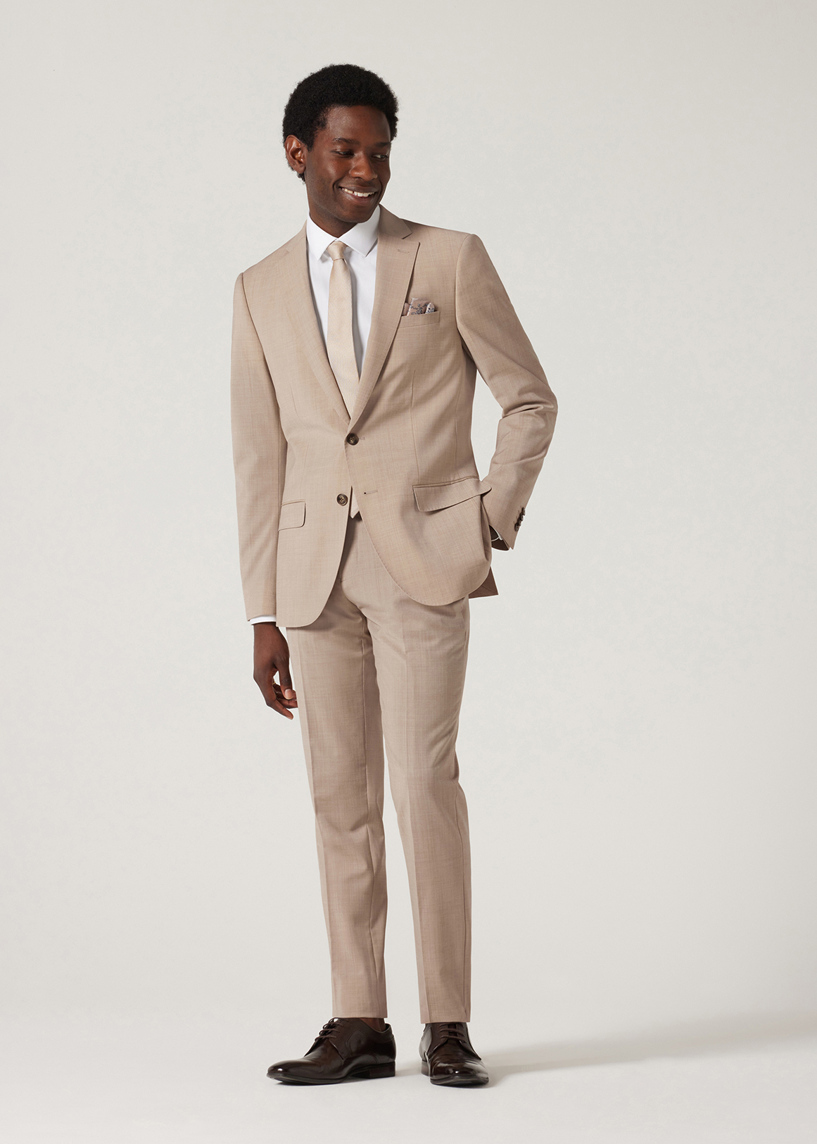 Slim Stretch Wool Blend Tailored Jacket