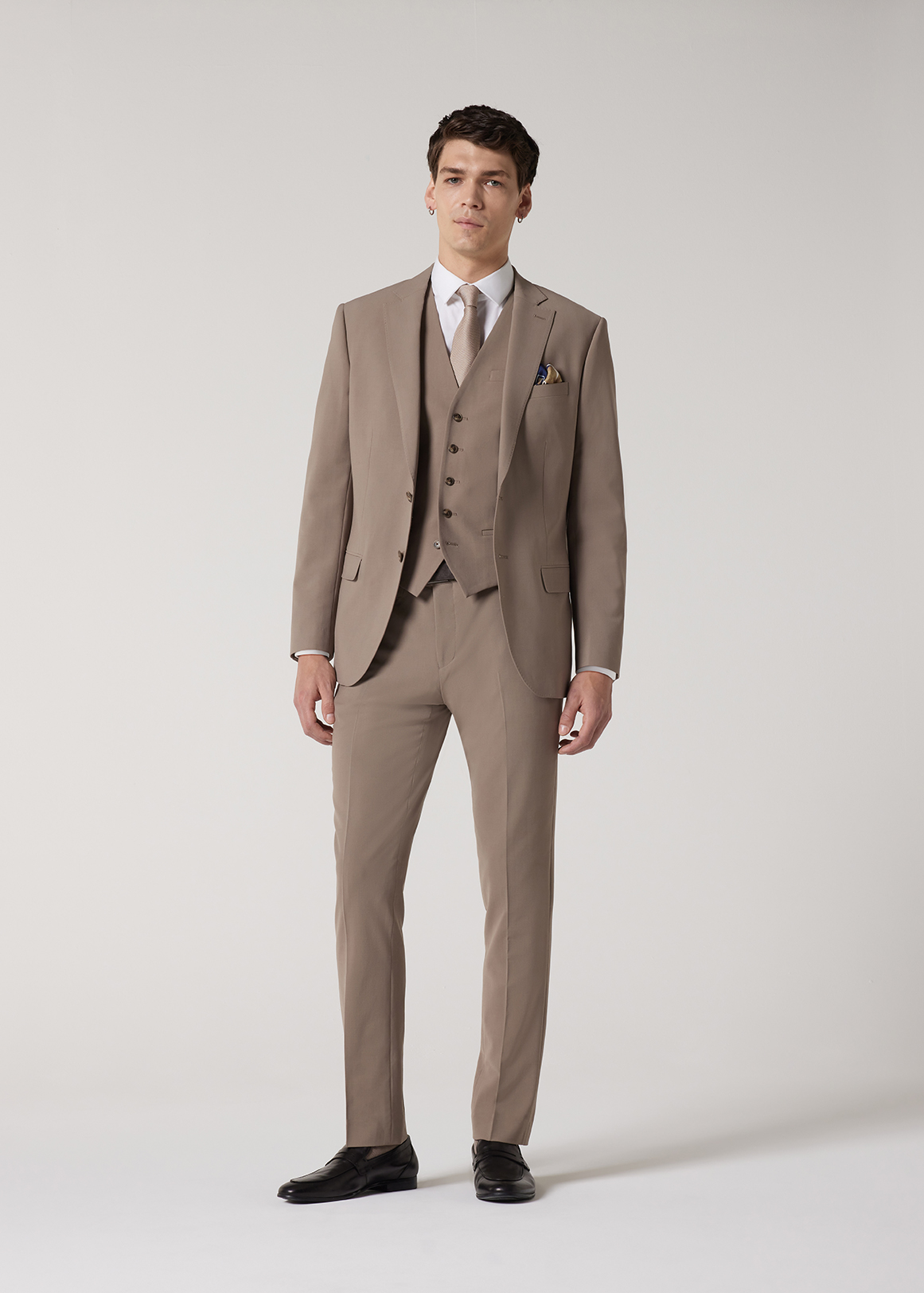 Slim Stretch Wool Blend Tailored Jacket