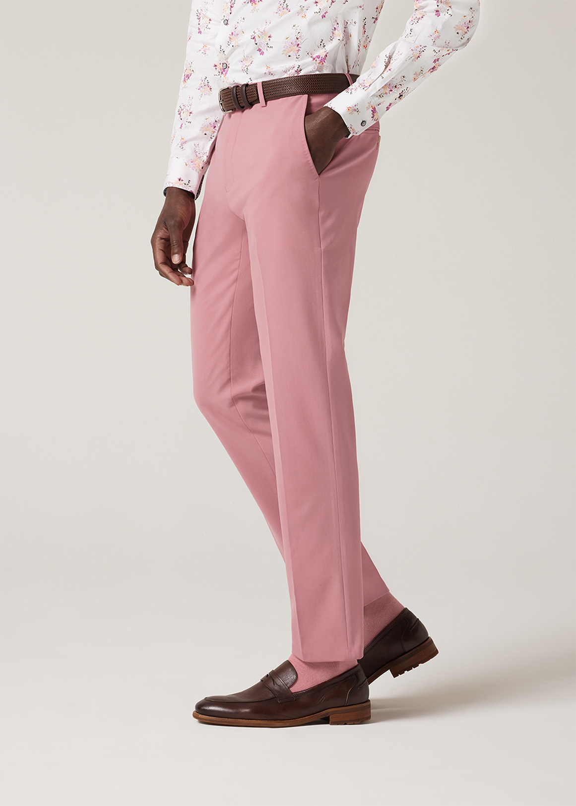 Slim Stretch Wool Blend Tailored Pant