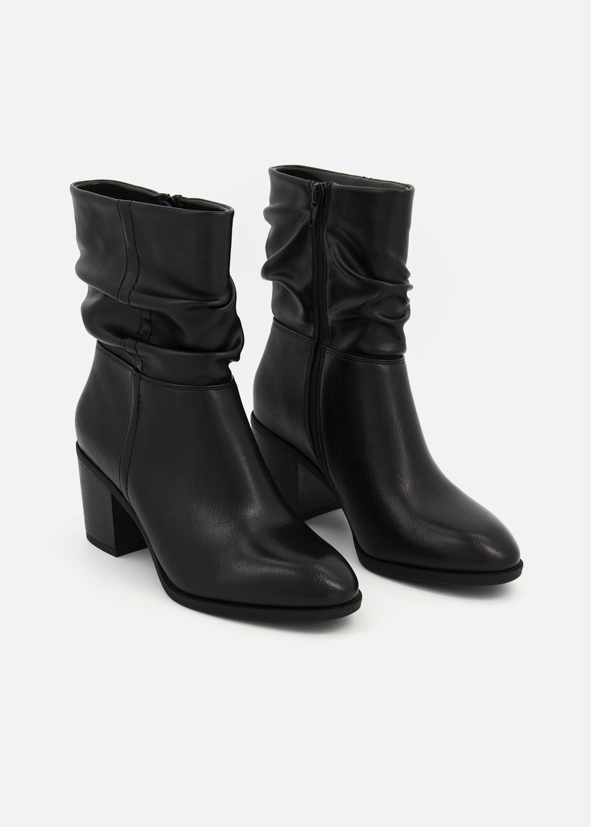 Slouchy Block Heel Boots