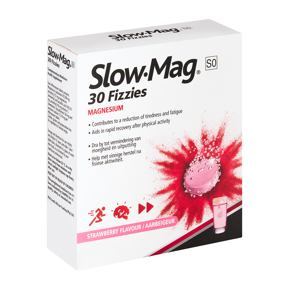 Slow-Mag Strawberry Flavoured Effervescent Tablets 30 pk