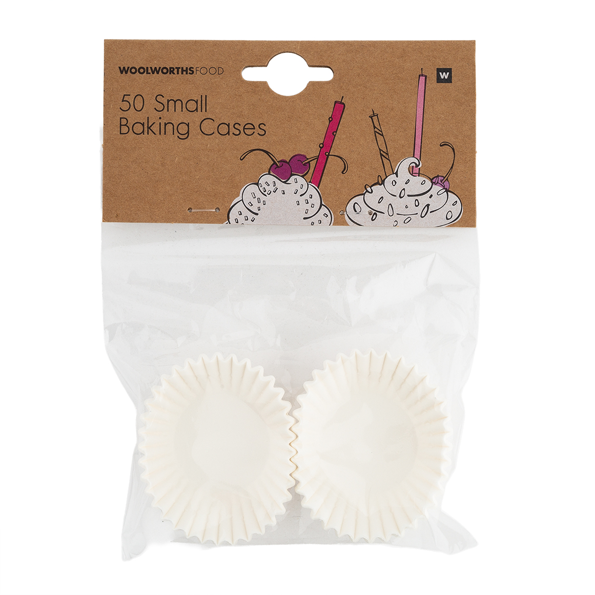 Small White Baking Cases 50 pk