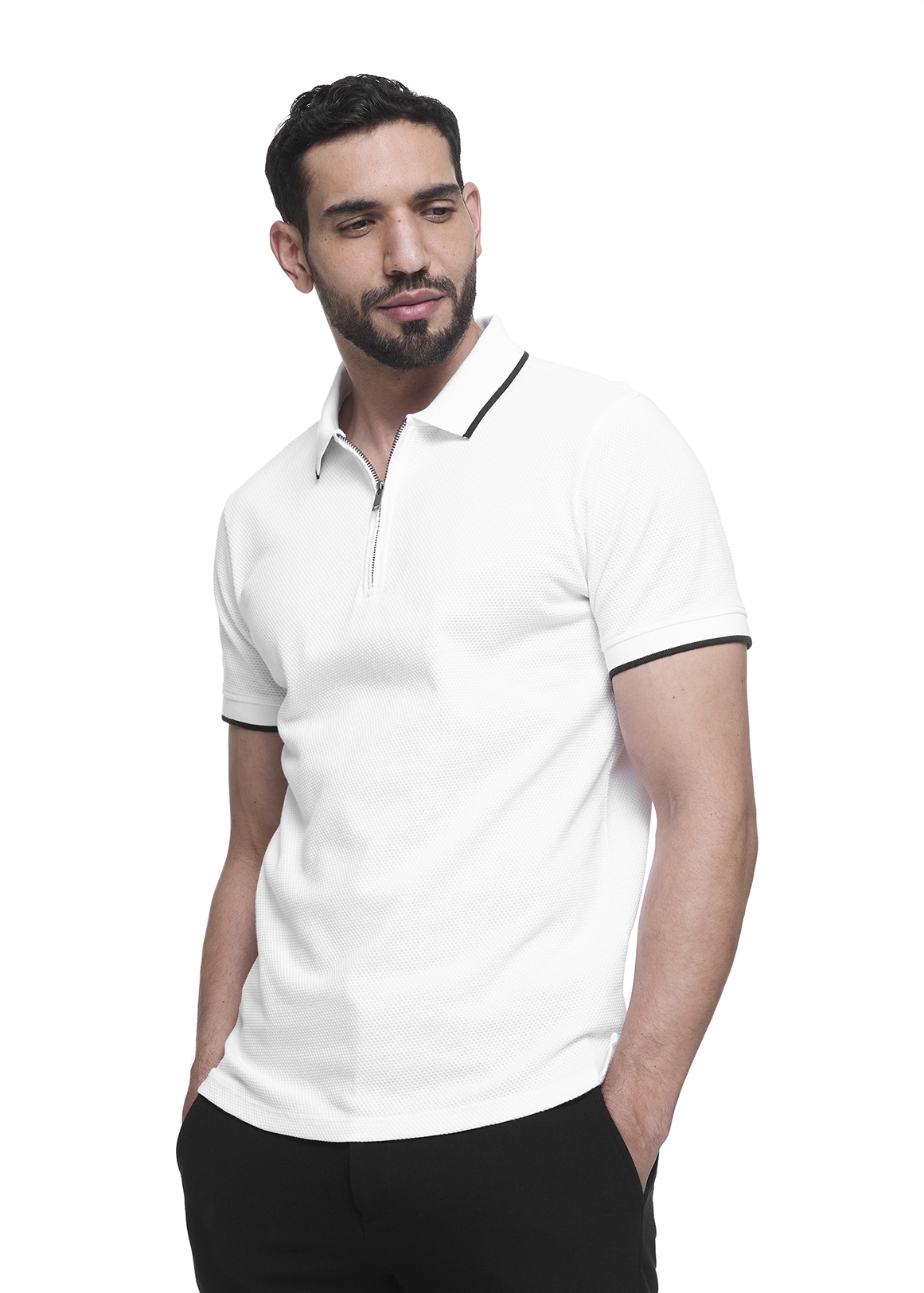 Smart Slim Fit Zip Golfer