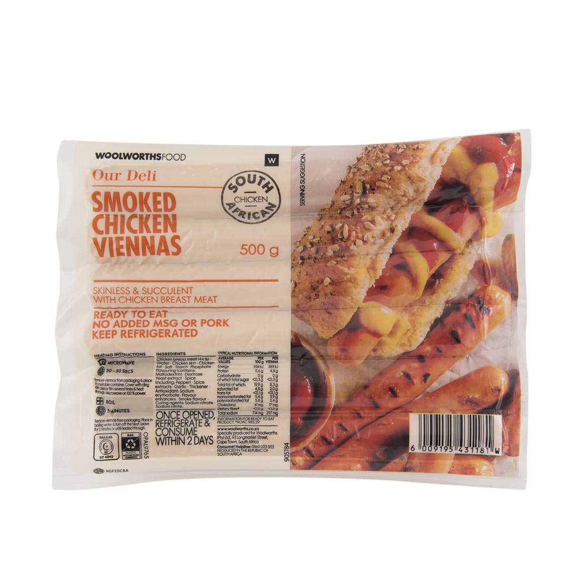 Smoked Chicken Viennas 500 g
