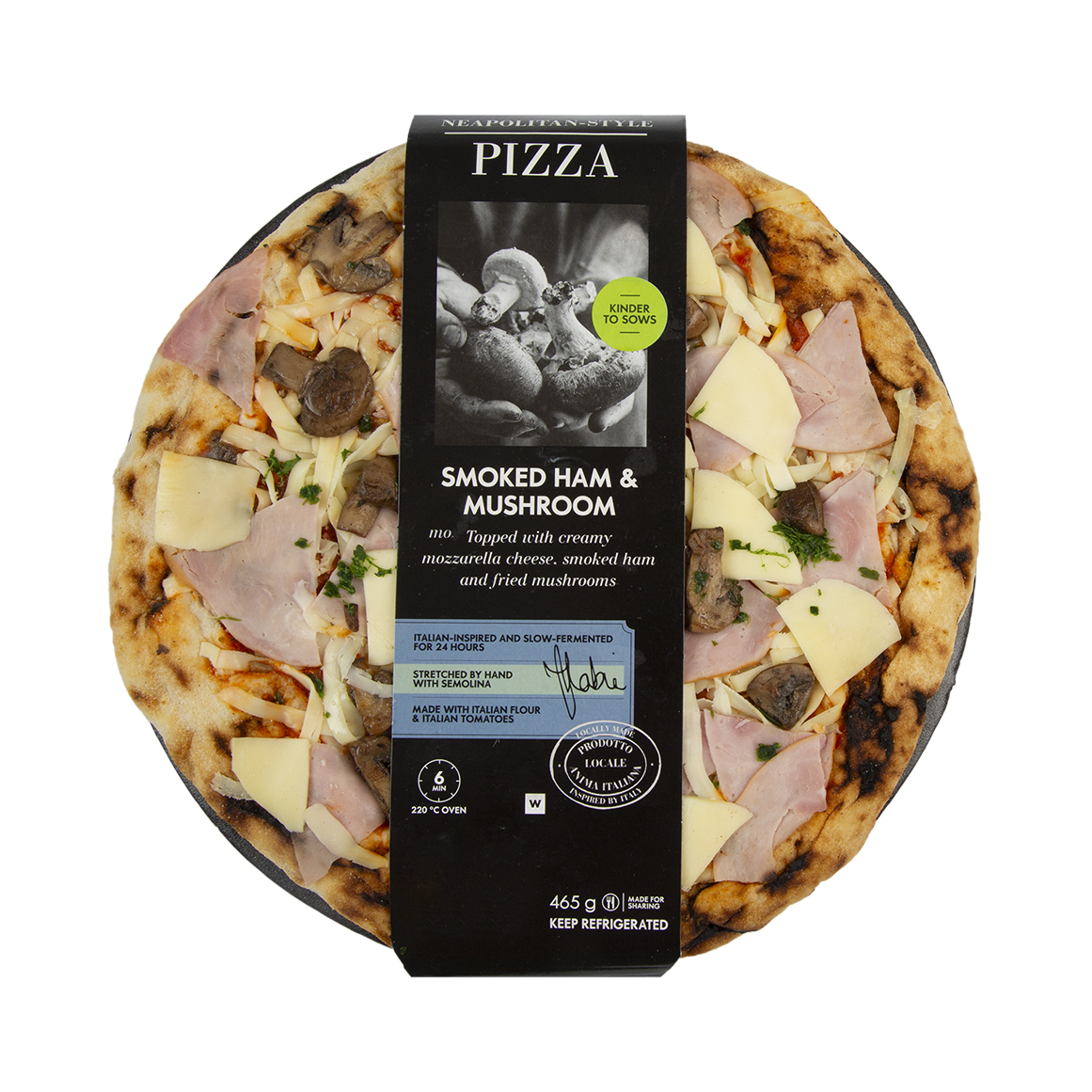 Smoked Ham & Mushroom Pizza 465 g | Woolworths.co.za