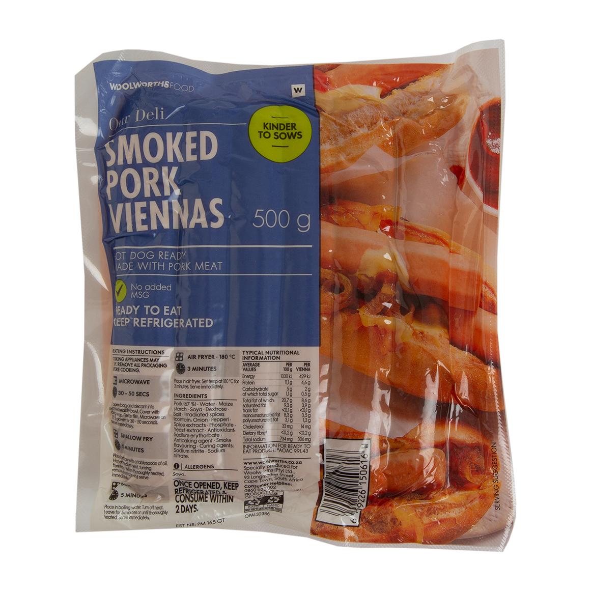 Smoked Pork Viennas 500 g