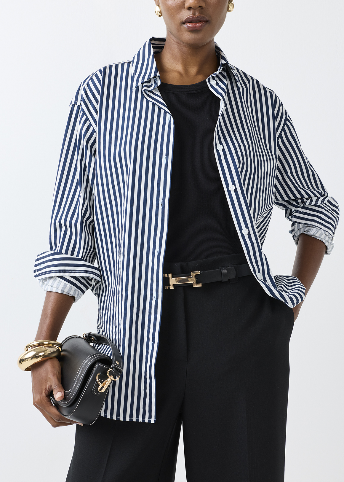 Snaffle Buckle Faux Leather Belt