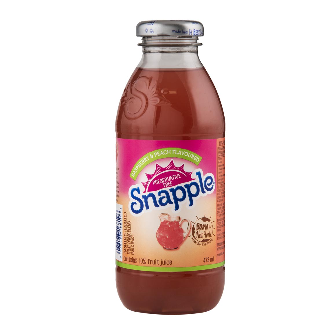 Snapple Raspberry & Peach Flavoured Drink 473 ml | Woolworths.co.za