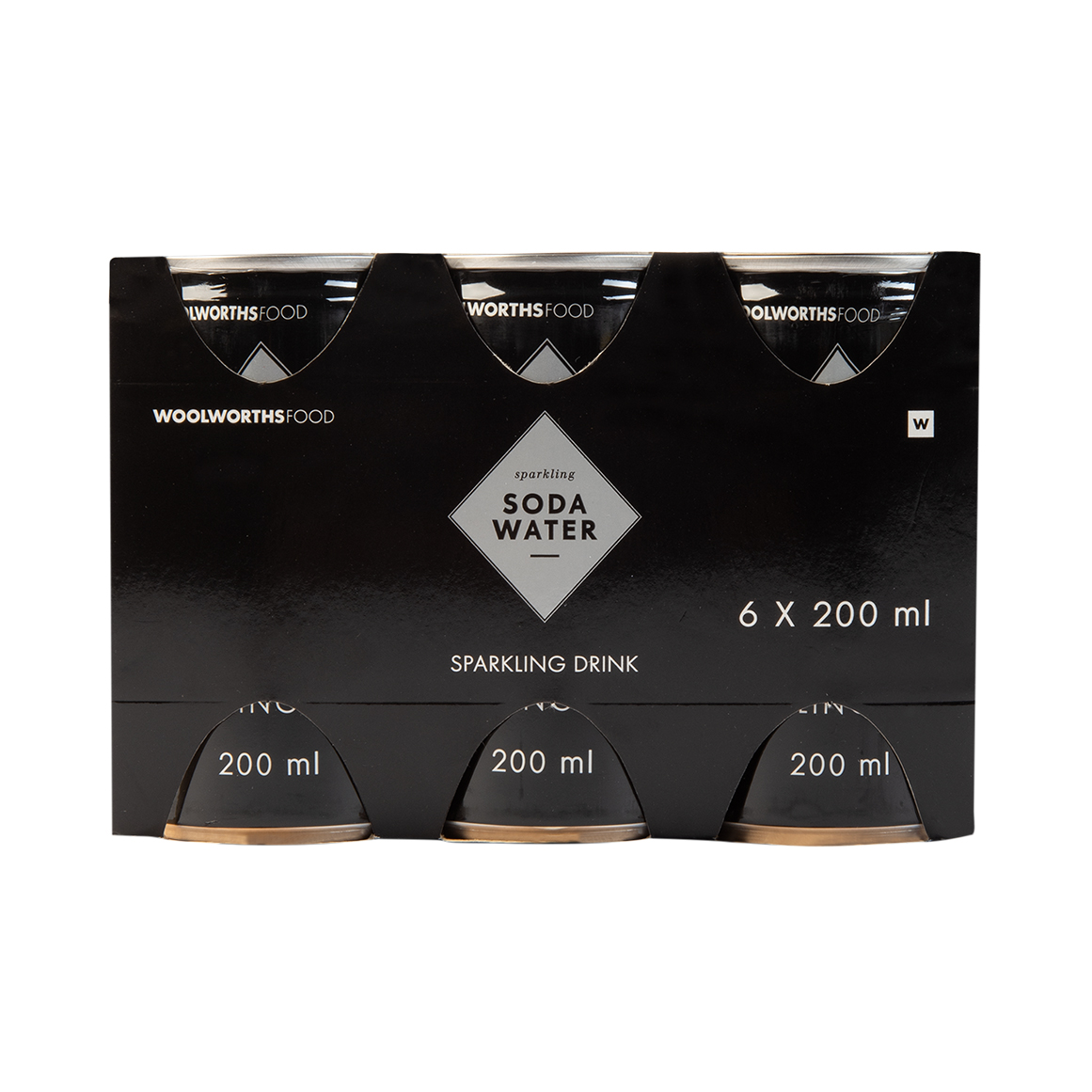 Soda Water Sparkling Drink Cans 6 x 200 ml