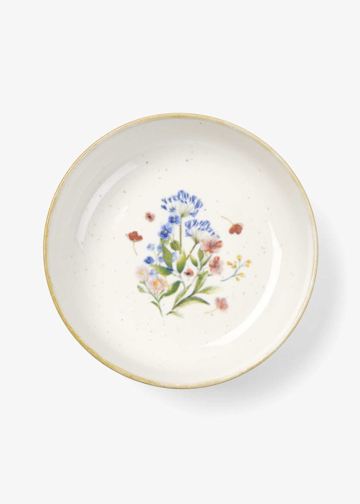 Soft Bloom Porcelain Shallow Bowl