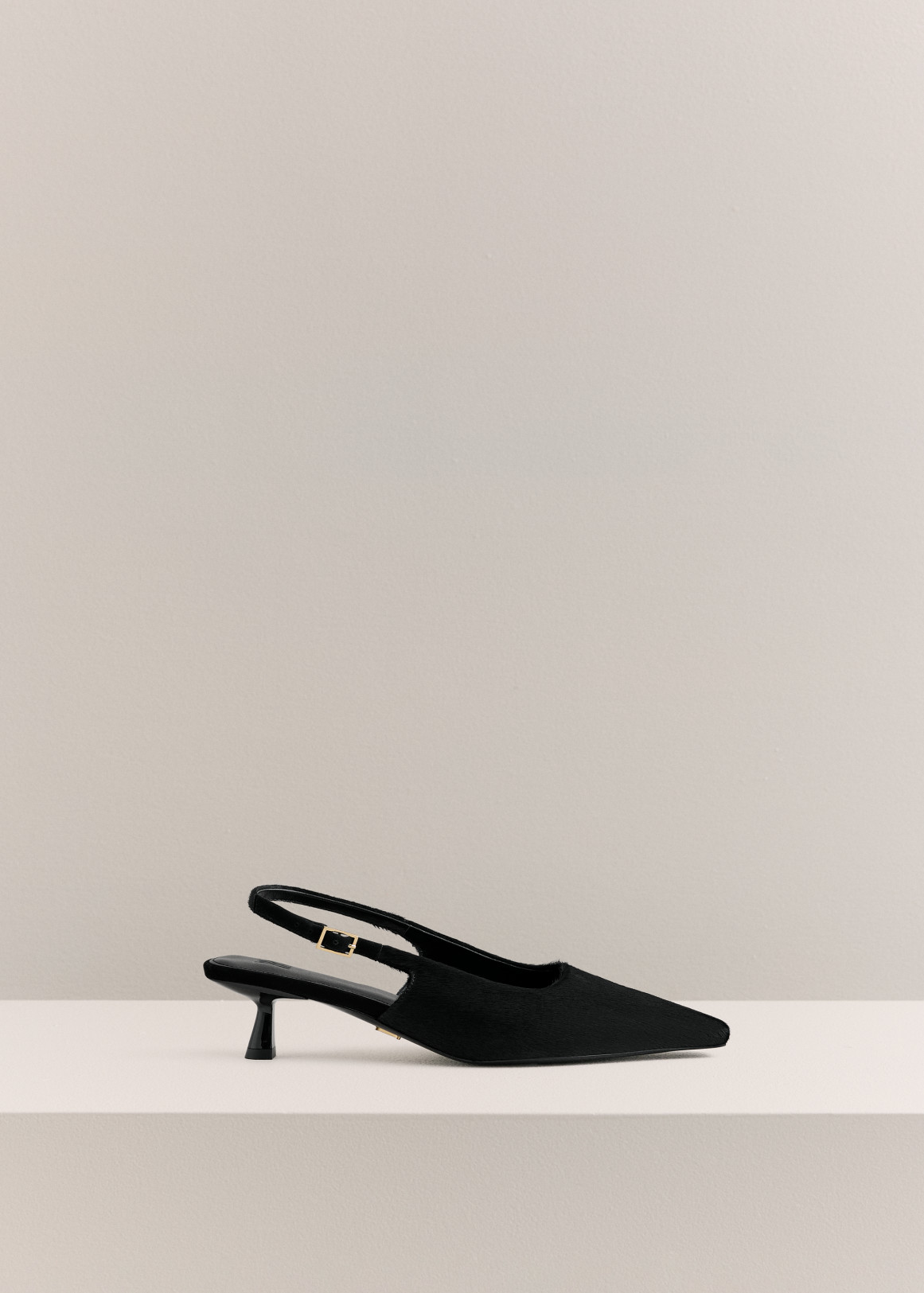 Solenne Pony Hair Kitten Heel