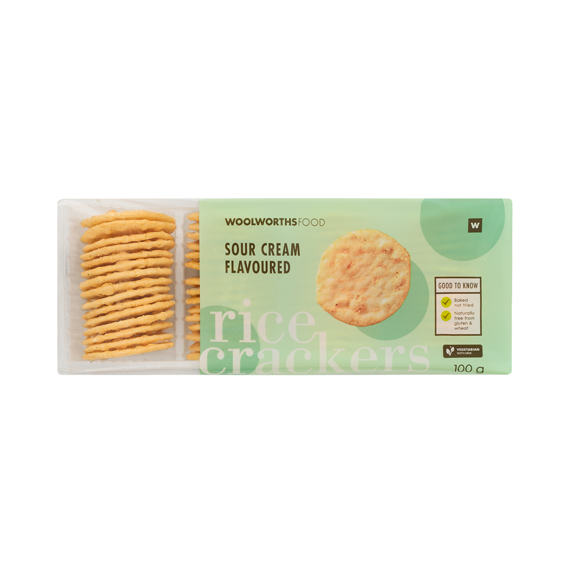 Sour Cream Flavoured Rice Crackers 100 g