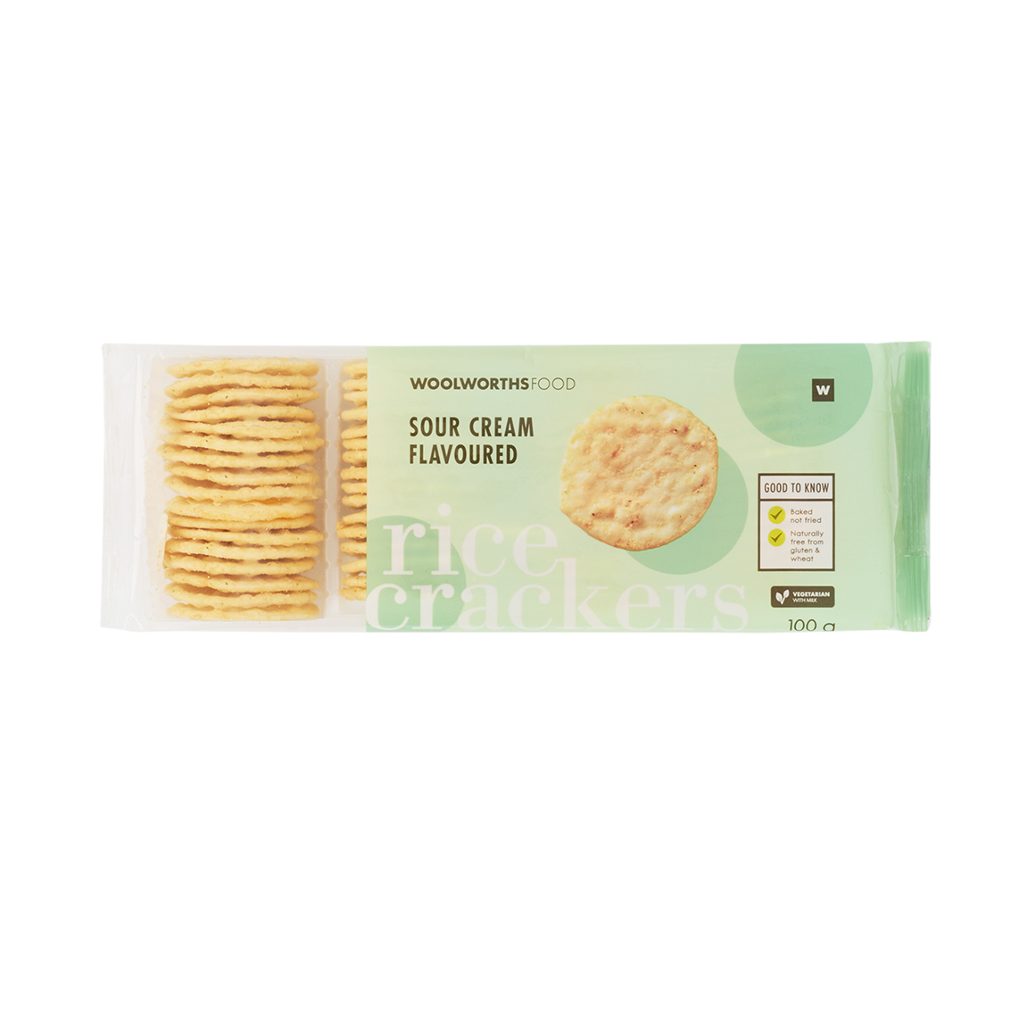 Sour Cream Flavoured Rice Crackers 100 g