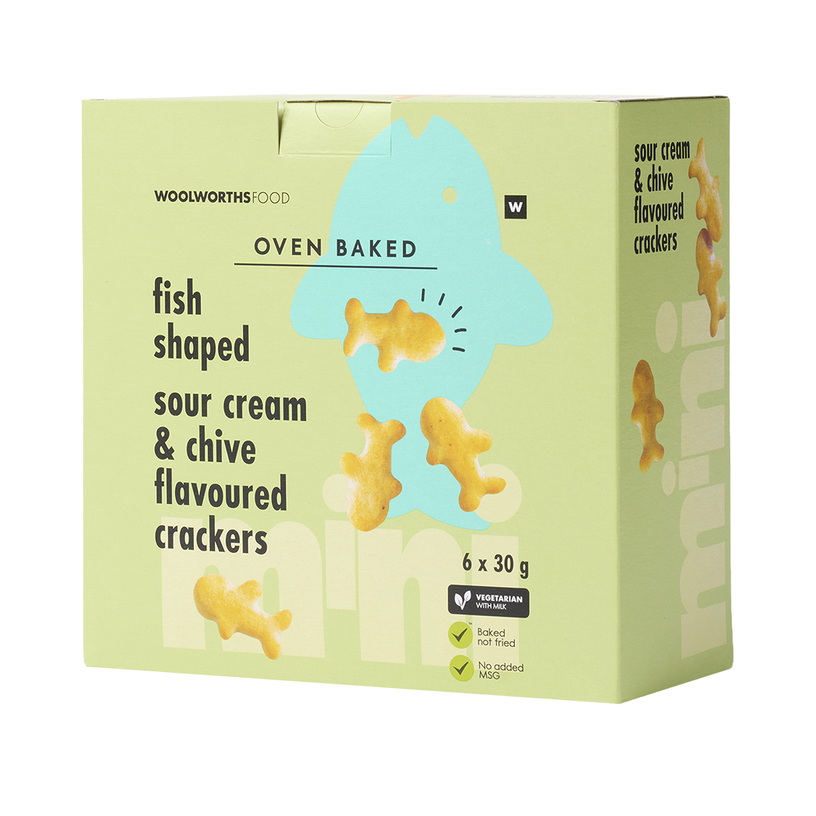Sour Cream and Chives Flavoured Mini Fish Shaped Crackers 30 g