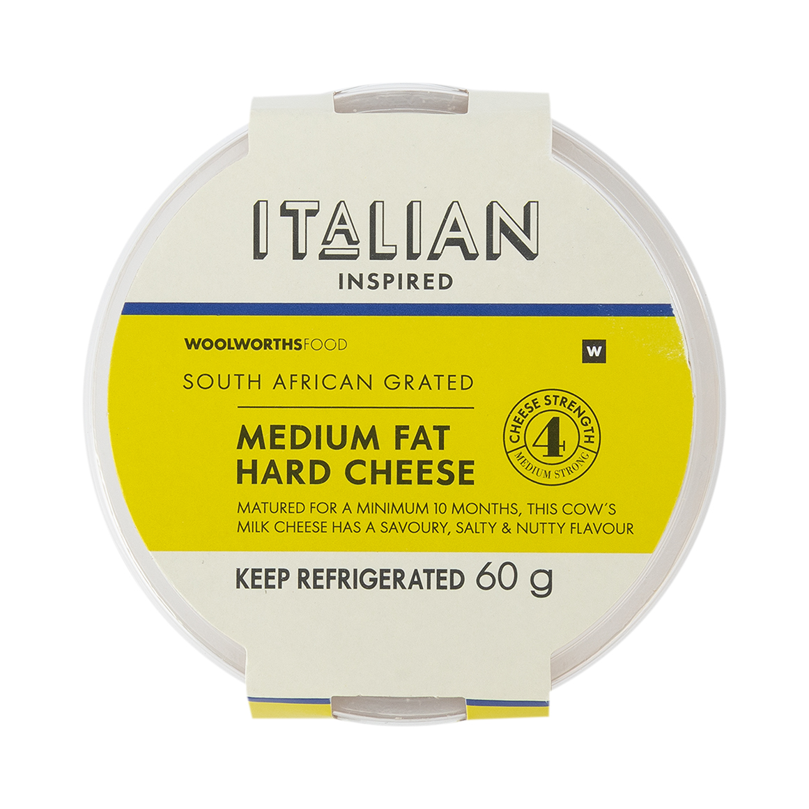 South African Grated Medium Fat Hard Cheese 60 g