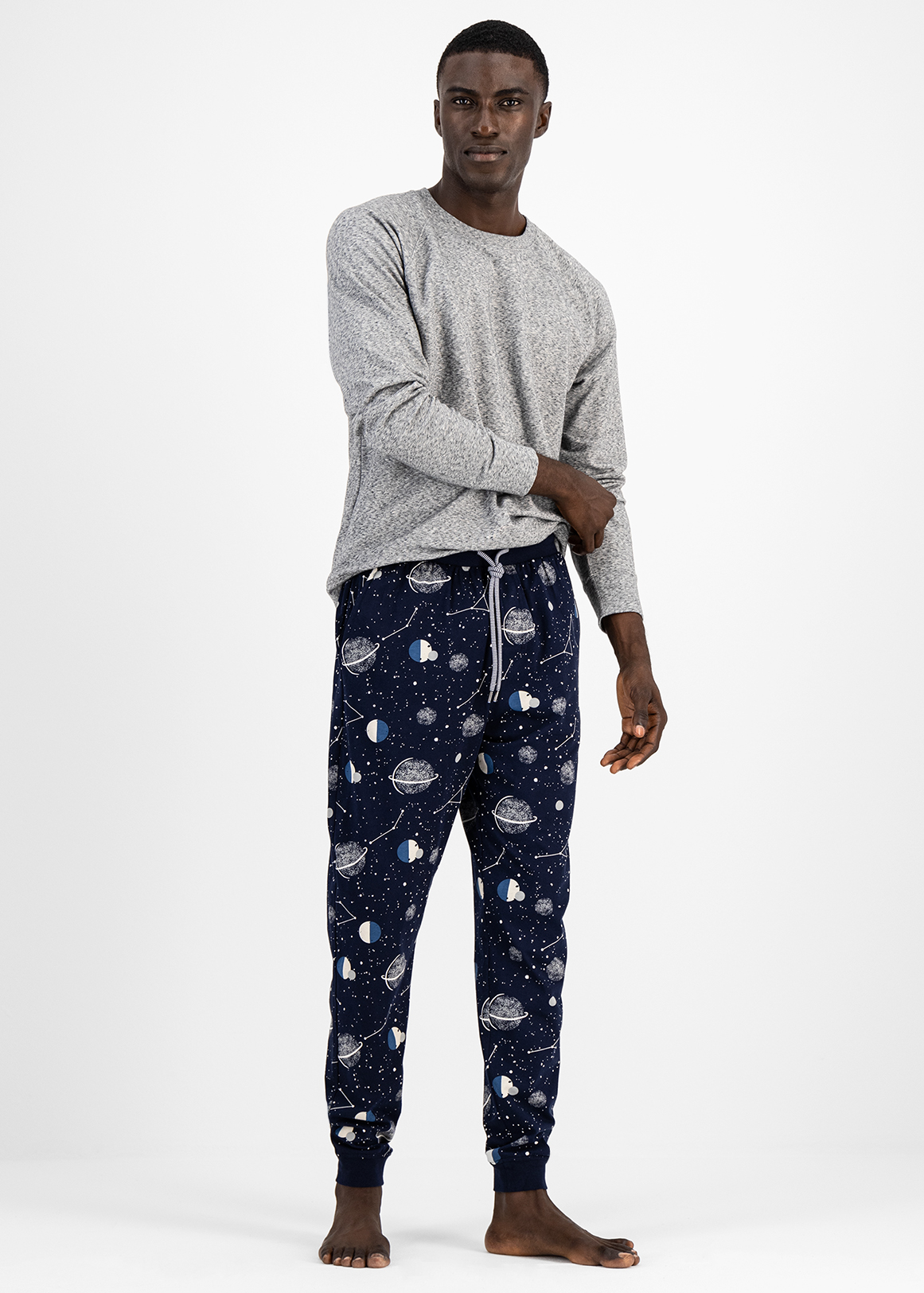 Space Print Cuffed Cotton Pyjama Pants Woolworths.co.za