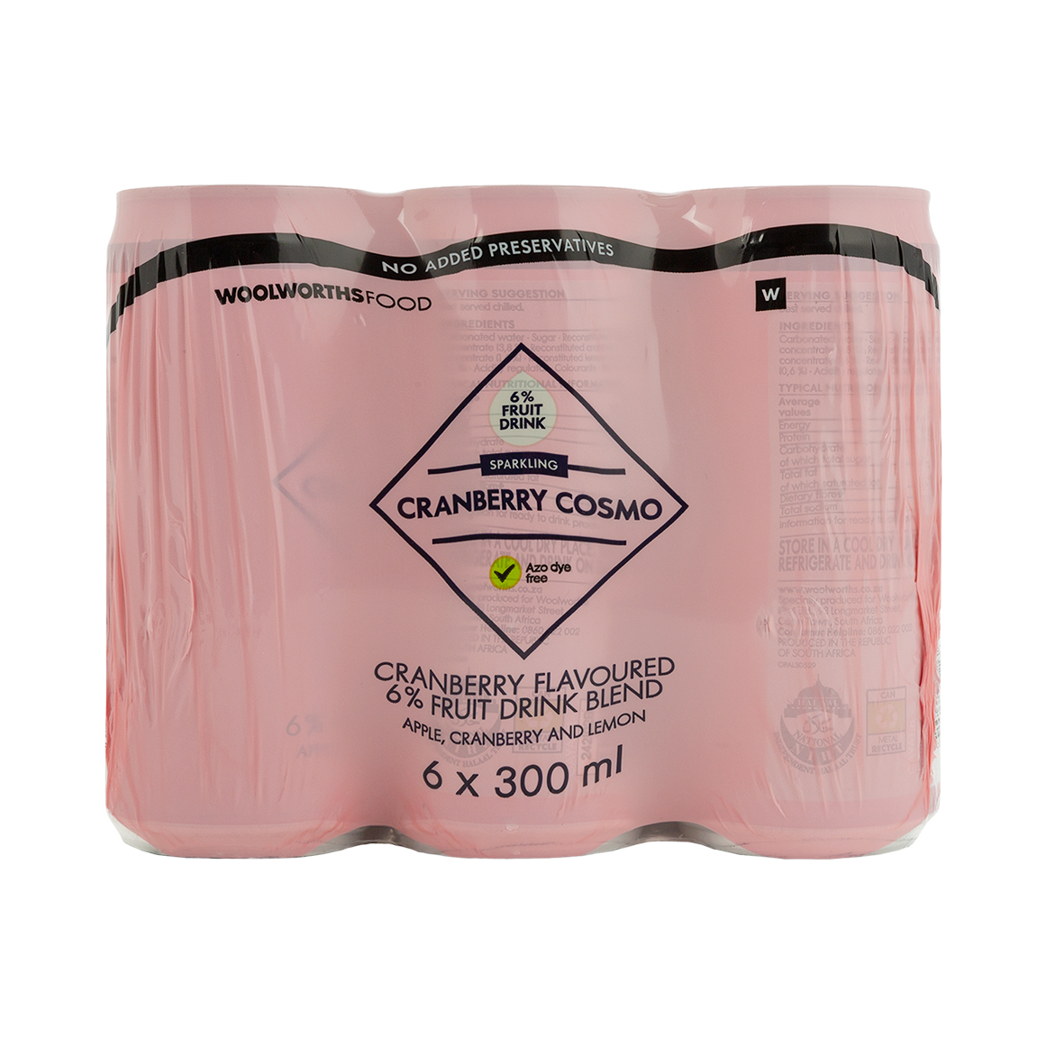 Sparkling Cranberry Cosmo Drink Cans 6 x 300 ml