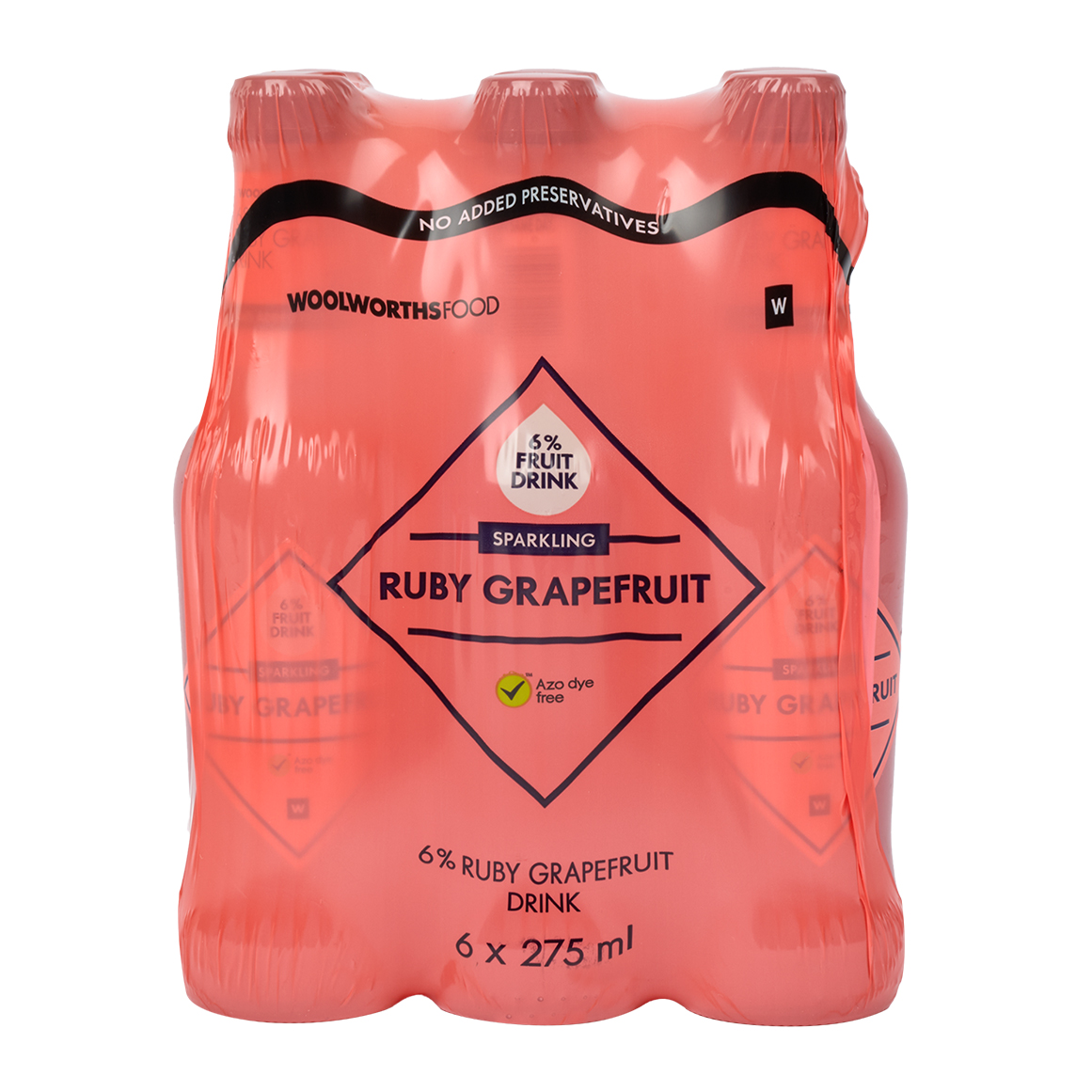 Sparkling Ruby Grapefruit Flavoured Drink 6 x 275 ml