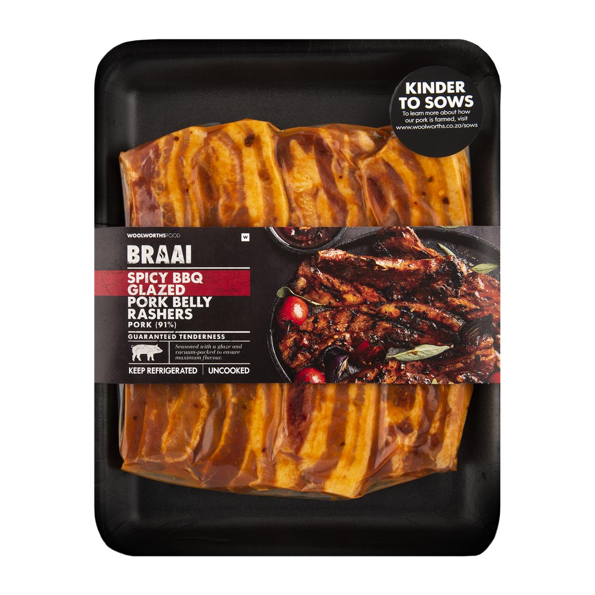 Spicy BBQ Glazed Pork Belly Rashers Avg 500 g | Woolworths.co.za