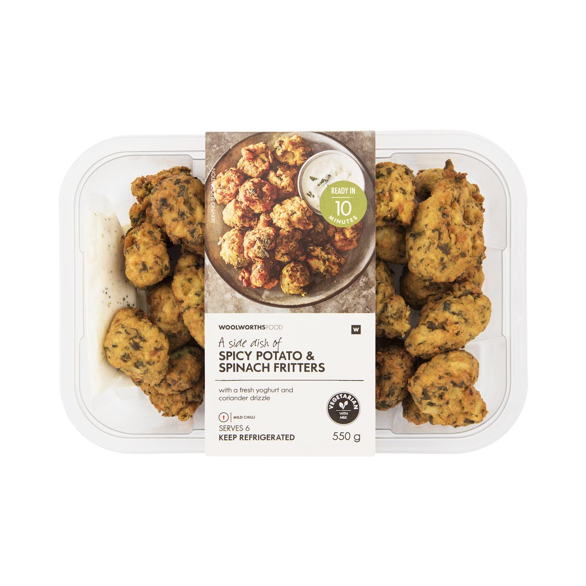 Spicy Potato & Spinach Fritters 550 g | Woolworths.co.za